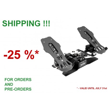 RF Dora V3 Rudder Pedals (DARK METALLIC!!!)  SHIPPING -25% to -100%*