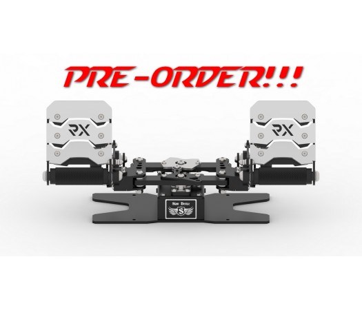PRE-ORDER!!! RX Viper V3 Rudder Pedals (ALUMINIUM SILVER PEDALS PADS!!!)