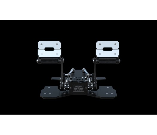 PRE-ORDER!!! RH ROTOR V2 Rudder Pedals  (ALUMINIUM SILVER PEDALS PADS!!!)